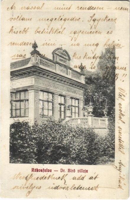 1914 Budapest XIV. Rákosfalva, Dr. Bíró villája (fl)