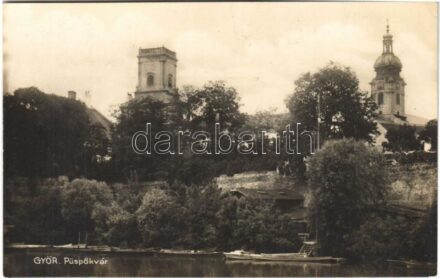 1930 Győr, Püspökvár, csónak kikötő