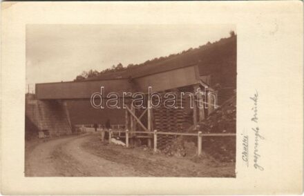 Chatki (Sokolow), szétlőtt híd az első világháborúban / gesprengte Brücke / WWI K.u.k. military destroyed bridge. photo (EK)