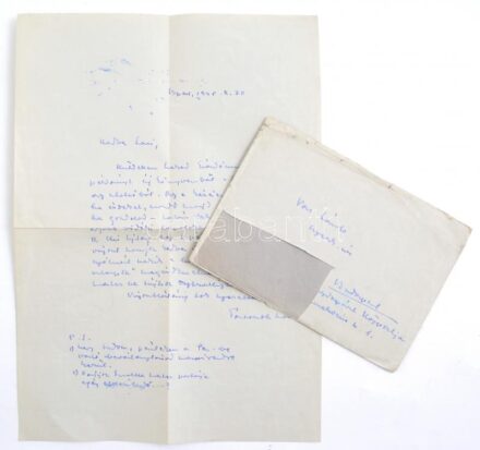 1948 Passuth László (1900-1979) borítékkal, Vass László (1905-1950) újságíró, kritikusnak