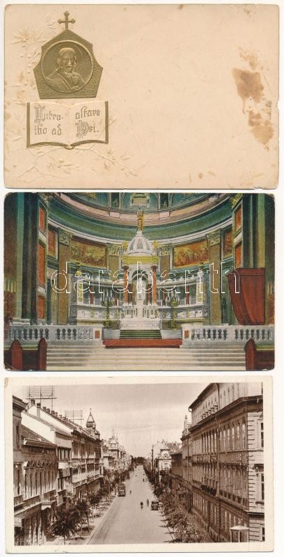 5 db RÉGI magyar város képeslap vegyes minőségben / 5 pre-1945 Hungarian town-view postcards in mixed quality