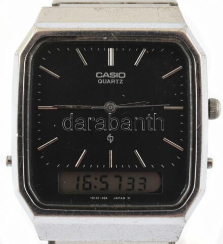 Casio analóg karóra, jó állapotban, működik, h: 24 cm