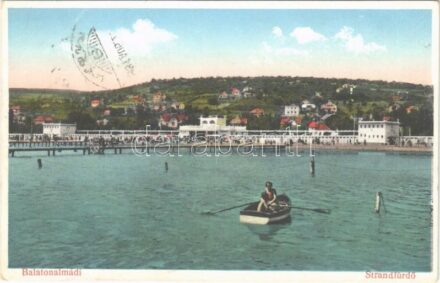 1931 Balatonalmádi, strandfürdő, csónak