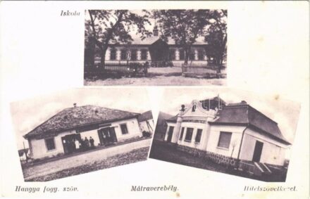 Mátraverebély, iskola, hitelszövetkezet, Hangya fogyasztási szövetkezet üzlete és saját kiadása (fl)
