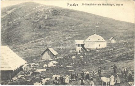1911 Koralpe (Kärnten), Grillitschhütte mit Moschkogel / rest house (gluemark)