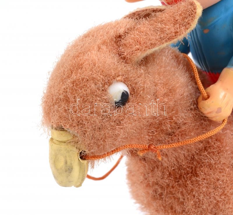 Kulccsal felhúzható dobos és lovas Pinokkió figurák. Működő, jó állapotban 14 cm, 19 cm - Image 3