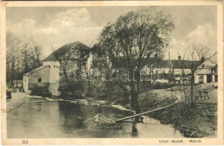 1935 Bő, utca és malom