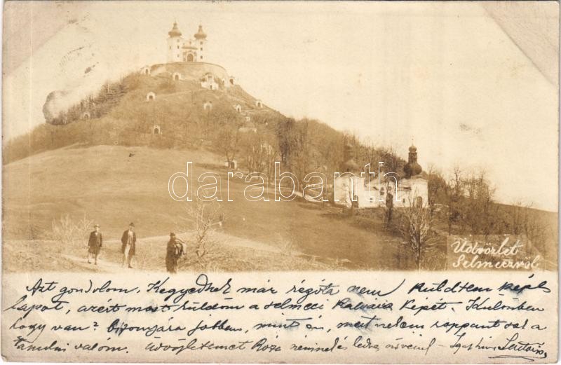 1899 (Vorläufer) Selmecbánya, Banská Stiavnica; Kálvária / Calvary. photo