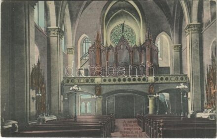 Budapest XIII. Sarutlan kármeliták temploma, belső. Huba utca 12.