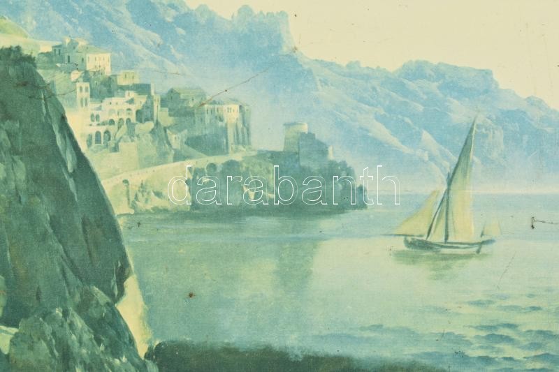 Dekoratív, nagyméretű fa képkeret nyomattal, belső méret: 58,5x79,5 cm - Image 3