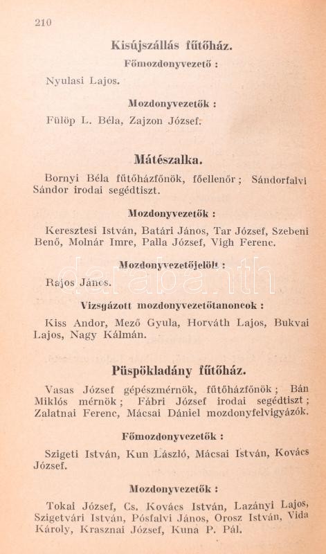 1938-1940 Magyar mozdonyvezetők zsebnaptára, egészvászon kötésben, 3 db - Image 4