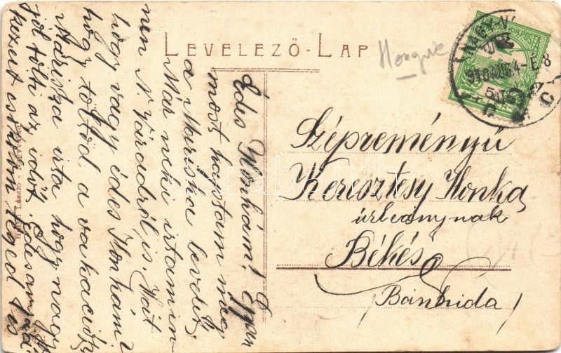 1910 Nagyvárad, Oradea; Bazár épület, Magyar Általános Hitelbank, Dr. Barta fogorvos, Frankl Róza, Ausländer Berta, Wéber Testvérek áruház üzlete / shops, dentist, credit bank (EK) - Image 2