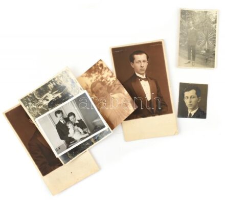 Vass László (1905-1950) újságíró, kritikust és barátait ábrázoló fényképek