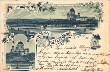 1901 Esztergom, Bazilika. Ottmar Zieher Art Nouveau, floral, litho