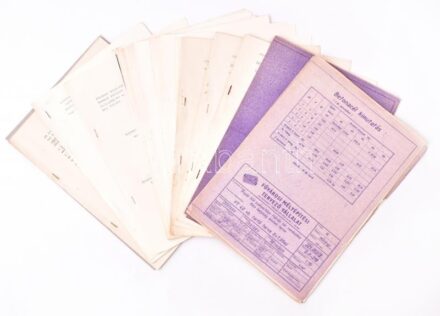 1983 Fővárosi Mélyépítési Tervező Vállalat Árpád-híd szélesítése Flórián tér rendezési terve, 2 db terv, valamint 3. Metro vonal III/B szakaszának Árpád úti közműépítésének vázlatterve, (valószínűleg nem teljes)