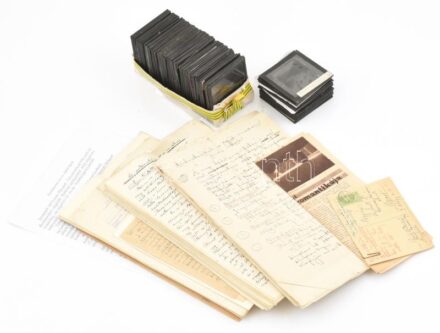 1937 Szieberth Imre (1873-1956) 3 db előadása: Az automobil múltja és jelene, Új irányzatok az automobil építésben, Autosztrádák és egyéb modern autóutak, a hozzájuk tartozó 55+18 db feliratozott üvegdiával, köztük számos