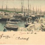 1902 La Spezia, Il porto, Trasporto Polveri / port, steamships (EK)