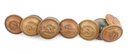 1949 M köpeny gombok 10 gomb. Teljes. / 1949 Hungarian officer's coat buttons
