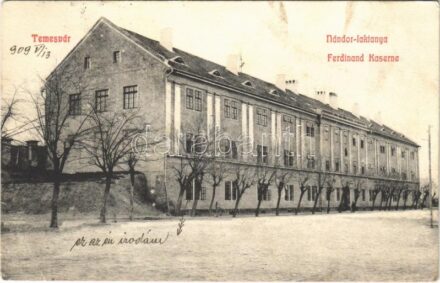 1909 Temesvár, Timisoara; Nándor laktanya / Ferdinand Kaserne / Austro-Hungarian K.u.K. military barracks (EB)