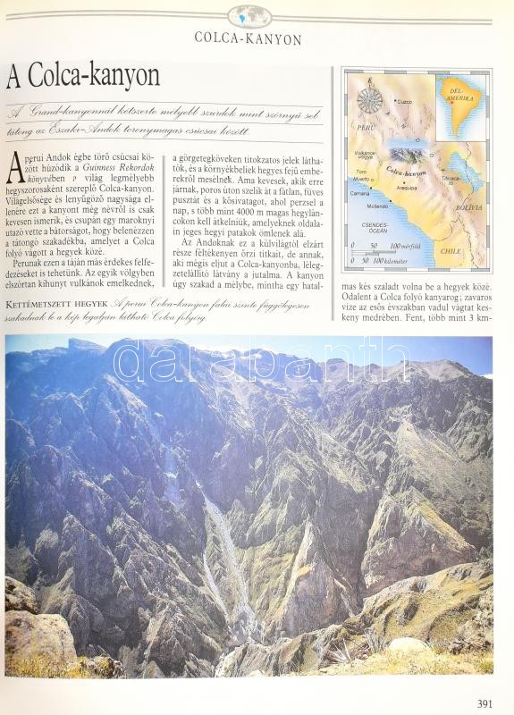 Varázslatos Föld körüli utazás. Vulkánok, vízesések, sivatagok. Olaszország, 1996, Reader's Digest. Színes képekkel és térképekkel gazdagon illusztrált. Kiadói egészvászon kötés, jó állapotban. - Image 2