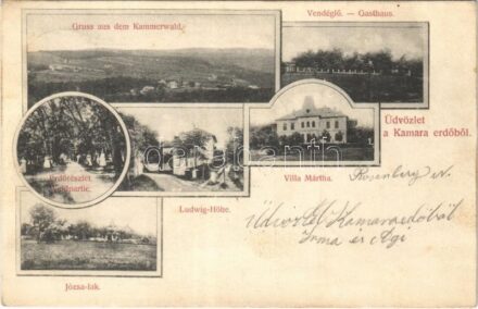 1907 Budapest XI. Kamaraerdő, vendéglő, Józsa lak, Mártha Villa, Ludwig Höhe, fürdőrészlet. Art Nouveau