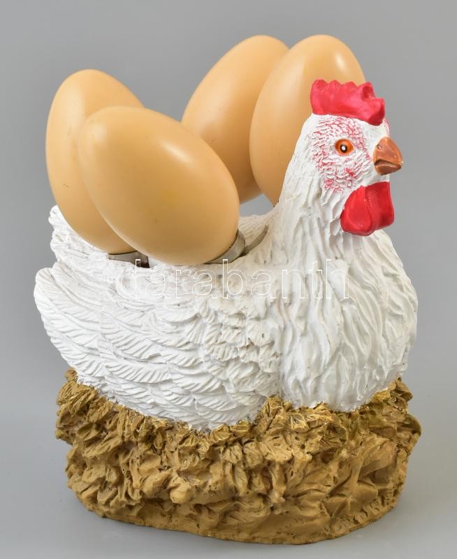 Angol lágytojás esvő készlet új állapotban. Tartóval 13 cm / English design eggs and hen set