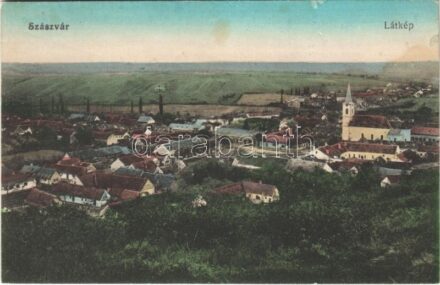 Szászvár, látkép (gyűrődés / crease)