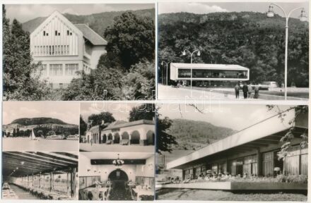 Badacsony, SZOT üdülő, Hableány és Tátika étterem - 4 db modern képeslap (Képzőművészeti Alap Kiadóvállalat)