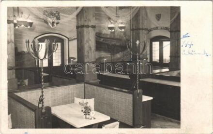 Szeged, Hági söröző, halász szoba, belső. Szüts József kiadása