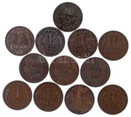 1926-1939. 1f Br (12db) T:2-,3 Adamo P1
