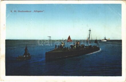 SM Hochseeboot Alligator (SM Torpedoboot 52). K.u.K. Kriegsmarine / Austro-Hungarian Navy SMS Alligator (later Tb 52) torpedo boat. G. C. Pola 1912/13. (EK)