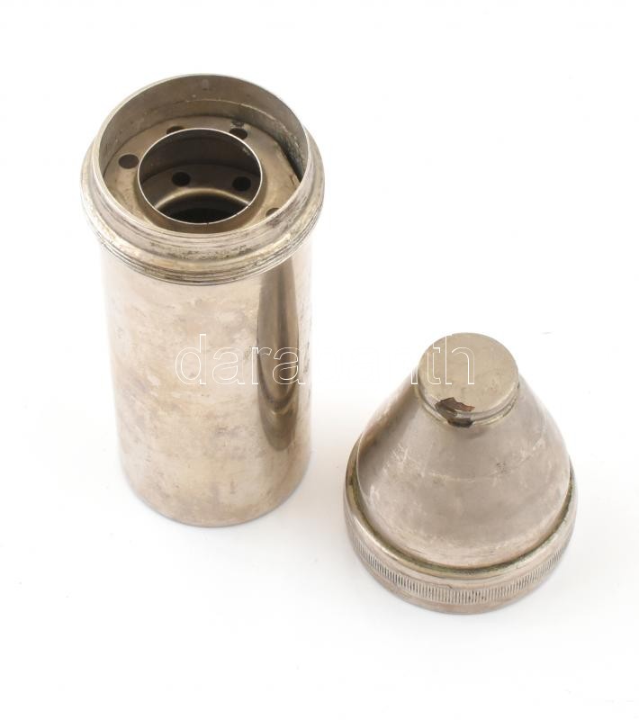 Régi injekciós tű tartó fém henger 13 cm - Image 2