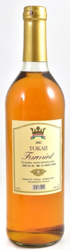 2002 Tokaji Furmint, bontatlan félszáraz fehérbor, 0,75 l