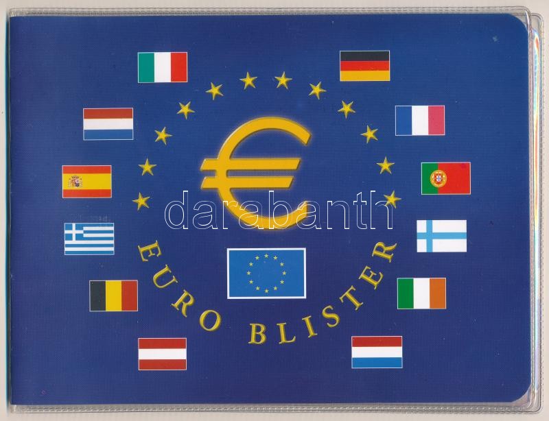 Írország 2002. 1c-2E (8xklf) forgalmi sor, olasz és angol nyelvű leírással T:1- Írország 2002. 1 Cent - 2 Euro (8xdiff) coin set with english and italian description C:AU