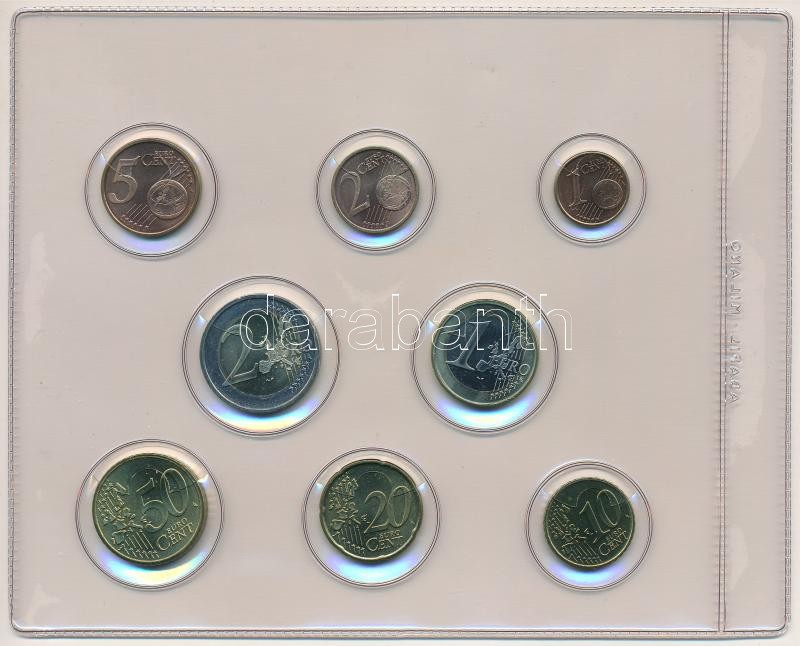 Írország 2002. 1c-2E (8xklf) forgalmi sor, olasz és angol nyelvű leírással T:1- Írország 2002. 1 Cent - 2 Euro (8xdiff) coin set with english and italian description C:AU - Image 2