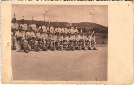 Magyar leventék, mint a katonai előképzés résztvevői / Hungarian paramilitary youth organization. photo