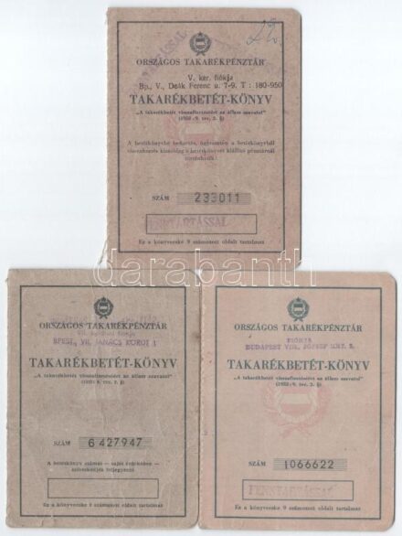 1967-1986. 'Országos Takarékpénztár' takarékbetét-könyv (3xklf)