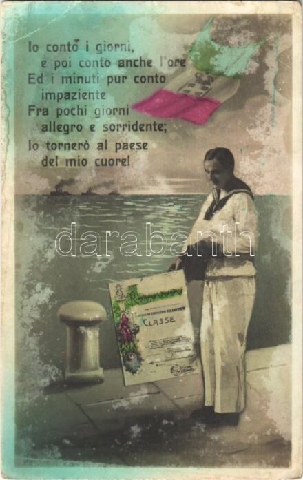 Io conto i giorni... / WWI Italian Navy (Regia Marina), mariner, naval flag (fl)