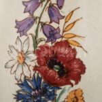 Sarreguemines fajansz teáskanna, kiöntő. Levonóképes, jelzett, hibátlan. 23 cm - Image 2