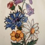 Sarreguemines fajansz teáskanna, kiöntő. Levonóképes, jelzett, hibátlan. 23 cm - Image 4