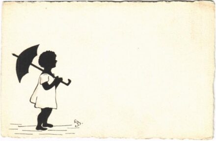 Silhouette art postcard. Brüder Lazar Wien s: B. (EK)