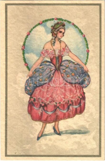 1927 Lady art postcard. Ross-Monopol 1007.