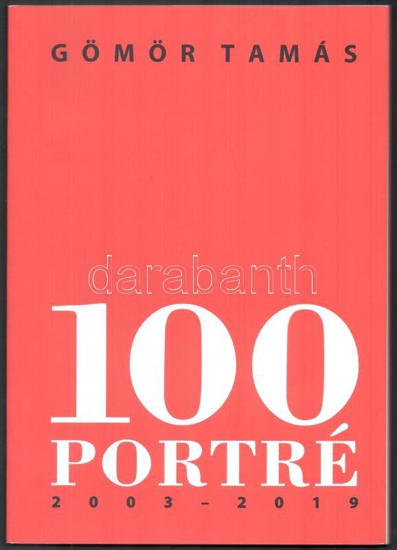 Gömör Tamás: 100 portré 2003-2019. Bp., 2020, GMR Reklámügynökség. Színes és fekete-fehér, egészoldalas fotókkal, többek közt Törőcsík Mari, Konok Tamás, El Kazovszkij portréival illusztrált. Kiadói papírkötés, újszerű