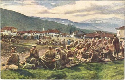 Orosz foglyok mint útépítőosztag Albániában. Világháború 1914-1916 / Gefangene Russen als Straßenbau-Kompagnie in Albanien. Weltkrieg 1914-1916 / WWI Austro-Hungarian K.u.K. military, Russian POWs (prisoners of war) working in the road