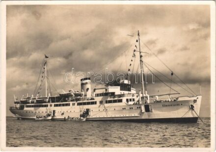 MS 'Königin Luise' vor Helgoland / Hamburg America Line steamship. Phot. F. Schensky