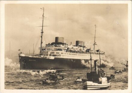 Turbinen-Schnelldampfer 'Europa' / Hamburg America Line steamship (fl)