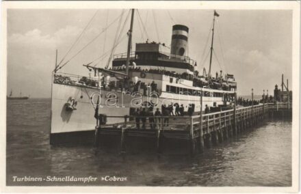 Turbinen-Schnelldampfer 'Cobra' / Hamburg America Line steamship