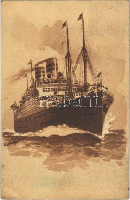 United American Lines Harriman Line, On board the twin-screw steamer 'Cleveland' (EK)