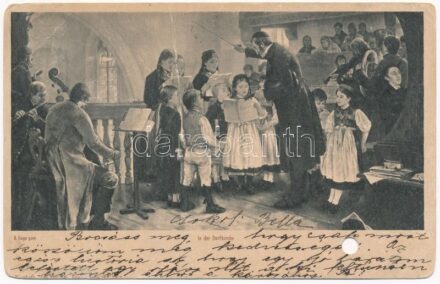 1904 In der Dorfkirche / At the village church s: A. hege (lyukasztott / punched hole)