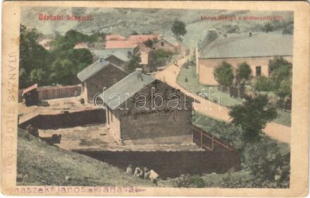 1910 Lónyay-bányatelep, Lónya, Lonea I (Petrilla, Petrozsény mellett); látkép a sodronypályától / mine and sawmill site, ropeway transport